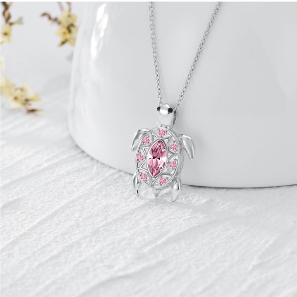 14k 925 Turtle Urn Ashes Necklace - Picture 10 of 13